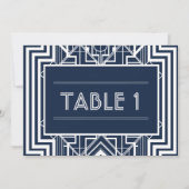 Marine geometrische tafel nummers kaart (Voorkant)