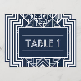 Marine geometrische tafel nummers kaart