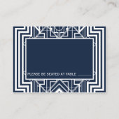 Marine geometrische trouwplaats kaarten plaatskaartje (Achterkant)