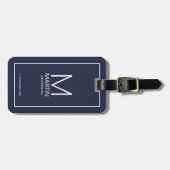 Marine gepersonaliseerd Monogram en Naam Groomsmen Bagagelabel (Voorkant horizontaal)