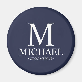 Marine gepersonaliseerde Groomsman Naam en Monogra Magneet