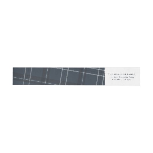 Marine geruite retouradreslabel (Individueel)