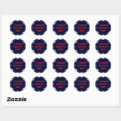 Marine geruite upsherin sticker (Vel)