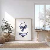  marine gestreepte bikini Poster