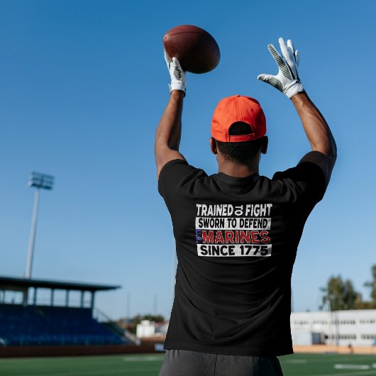 Marine getraind om te vechten t-shirt