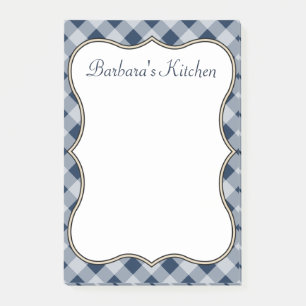 Marine Gingham Keuken Notitieblok Post-it® Notes