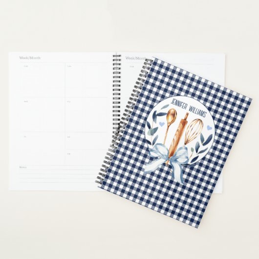 Marine Gingham Keukengerei Bakkerij Planner (Display)