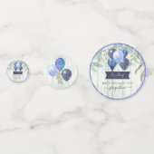 Marine Glitter Ballonnen Eucalyptus Baby Boy Douch Confetti (Voorkanten)
