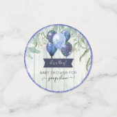 Marine Glitter Ballonnen Eucalyptus Baby Boy Douch Confetti (Kleine voorkant)
