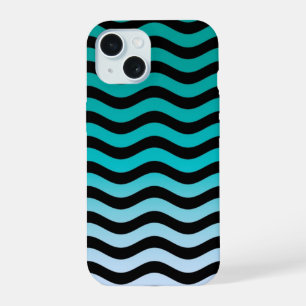 Marine golvende strepen nautisch patroon iPhone 15 case