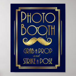 Marine Goud Art Deco FOTOHOKJE Bord Afdruk Poster