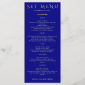 Marine Goud Bedrijfs Evenement Logo Menu (Achterkant)