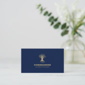 Marine Goud Blauwe Levensboom Visitekaartje (Staand voorkant)