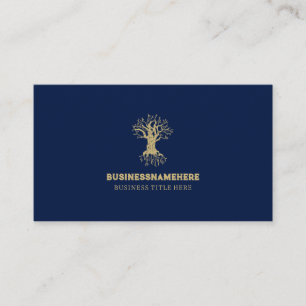 Marine Goud Blauwe Levensboom Visitekaartje