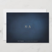 Marine & Goud Glitter Eenvoudige Save The Date (Achterkant)