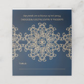Marine Goud Indiase stijl Tent Place Card Plaatskaartje (Buitenkant ongevouwen)