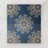 Marine Goud Indiase stijl Tent Place Card Plaatskaartje (Binnenkant ongevouwen)