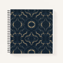 Marine Goud Marmer Abstract Luxe Notitieboek