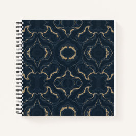 Marine Goud Marmer Abstract Luxe Notitieboek