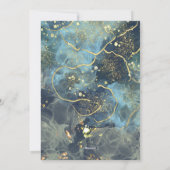 Marine Goud Moderne Bruiloft Uitnodiging (Achterkant)