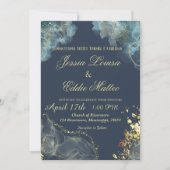 Marine Goud Moderne Glitter Kaart (Voorkant)