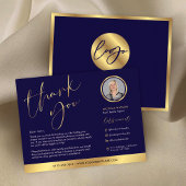 Marine & Goud Moderne Vastgoed Foto Dank u Kaart