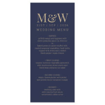 Marine Goud Monogram Bruiloft