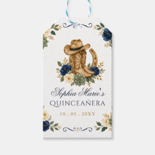 Marine Goud Westers Paard Bloemstuk Charra Quincea Cadeaulabel