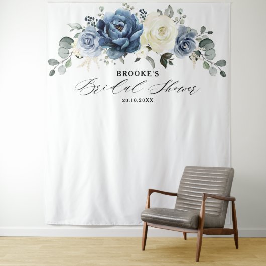 Marine goud witte ivoor geometrisch bruidsfeest li wandkleed (In situ)