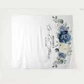 Marine goud witte ivoor geometrische bruids douche wandkleed (Voorkant (horizontaal))