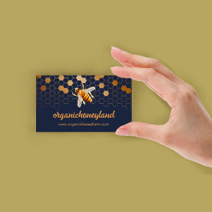 Marine Gouden Bij op Bijenkorf Imkerij Visitekaartje