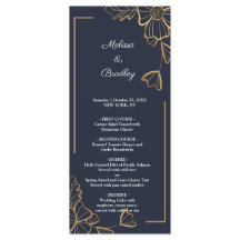 Marine & gouden bloemen Menu