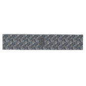 Marine Gouden Bloemtafel Runner Elegant Monogram Medium Tafelloper (Horizontaal)