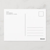 Marine gouden botanische bruiloft. Blauwe Save the Briefkaart (Achterkant)