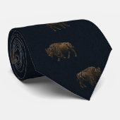 Marine Gouden Buffalo Erfgoed Stropdas (Opgerold)