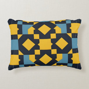 Marine Gouden Geometrische Diamant Stout Moderne D Accent Kussen