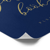 Marine gouden handtekening trouwgast poster (Hoek)