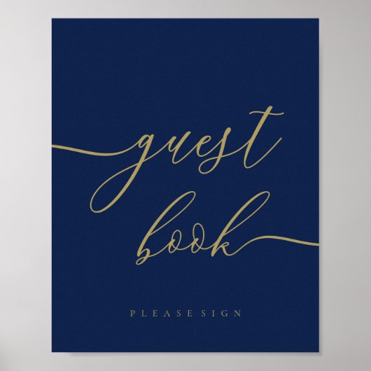 Marine gouden handtekening trouwgast poster (Voorkant)
