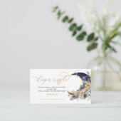 Marine gouden maan bloemenluier loterij ticket informatiekaartje (Staand voorkant)