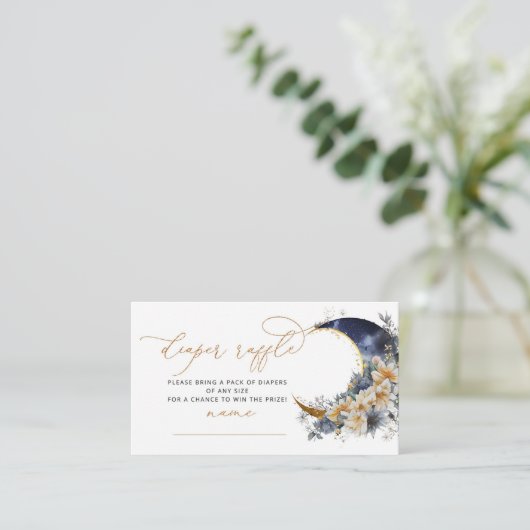 Marine gouden maan bloemenluier loterij ticket informatiekaartje (Staand voorkant)