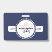 Marine & Gouden Whisk Chef Catering Bakkerij Badge (Achterkant)