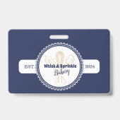 Marine & Gouden Whisk Chef Catering Bakkerij Badge (Voorzijde)