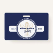 Marine & Gouden Whisk Chef Catering Bakkerij Badge (Achterkant)