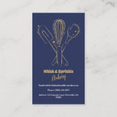 Marine & Gouden Whisk Chef Catering Bakkerij Busin Visitekaartje (Achterkant)