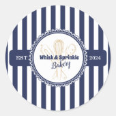 Marine & Gouden Whisk Chef Catering Bakkerij Label (Voorkant)