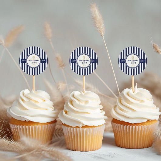 Marine & Gouden Whisk Chef Catering Bakkerij Label