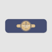 Marine & Gouden Whisk Chef Catering Bakkerij Naamplaatje (Voorkant)