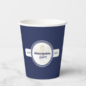 Marine & Gouden Whisk Chef Catering Bakkerij Papieren Bekers (Voorkant)