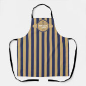 Marine & Gouden Whisk Chef Catering Bakkerij Schort (Voorkant)