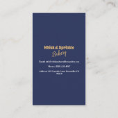 Marine & Gouden Whisk Chef Catering Bakkerij Visitekaartje (Achterkant)